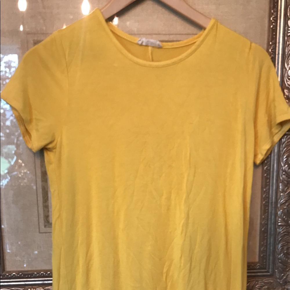 Yellow T-shirt dress